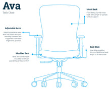 Ava Grey Ergonomic Chair