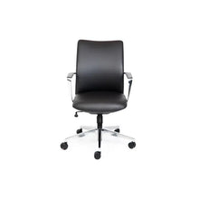 Director Mid Back Black leather