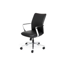 Director Mid Back Black leather