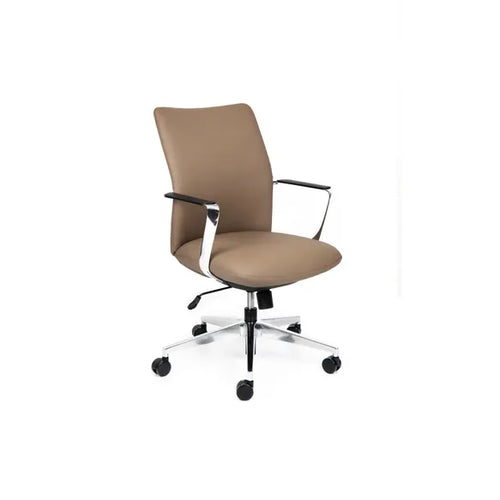 Director Mid Back Tan leather