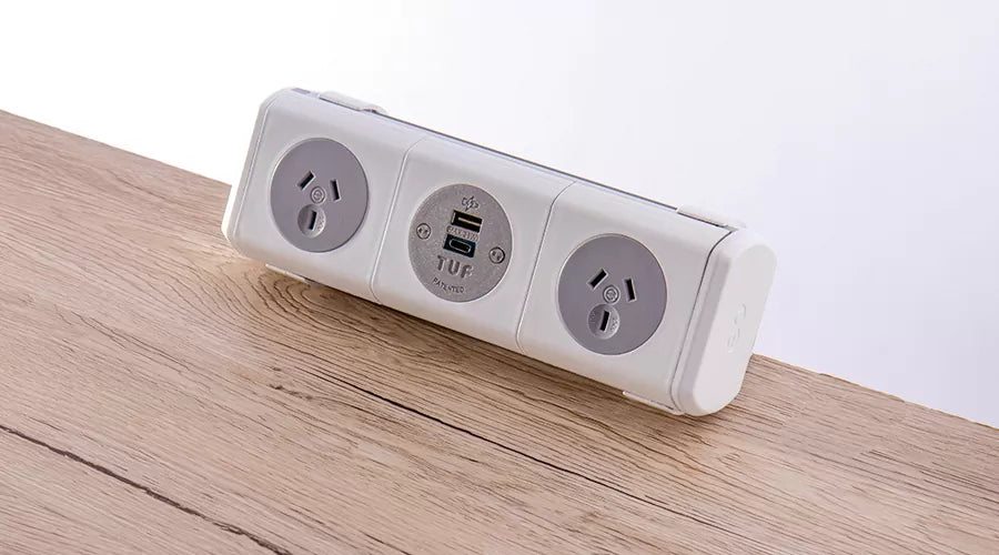 Panda Compact Desktop Power Rail – Future Office Interiors